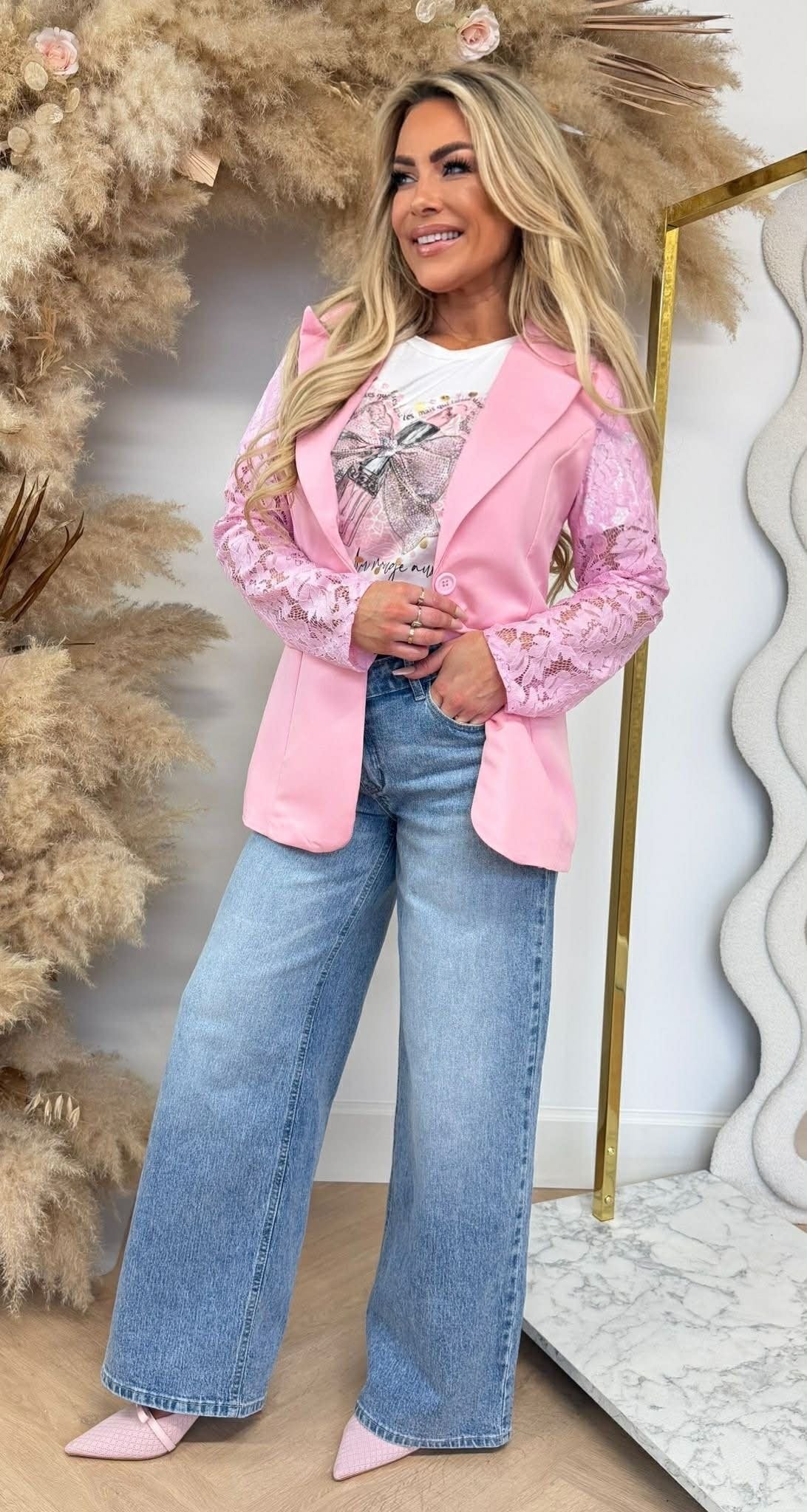 BLAZER DENTELLE MANCHES 5194 / 3394 ROSE
