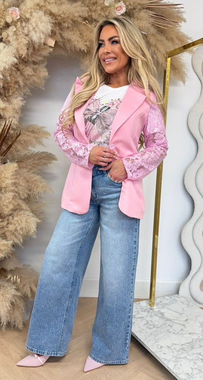 BLAZER DENTELLE MANCHES 5194 / 3394 ROSE