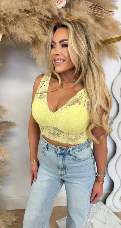 LAMI LACE TOP JAUNE