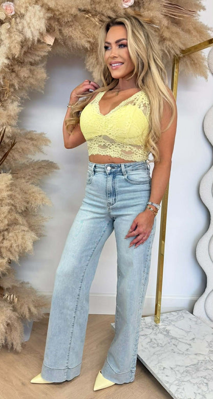 LAMI LACE TOP JAUNE