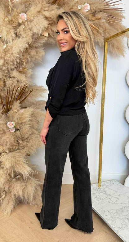 LARIS KNOOP BLOUSE BLACK