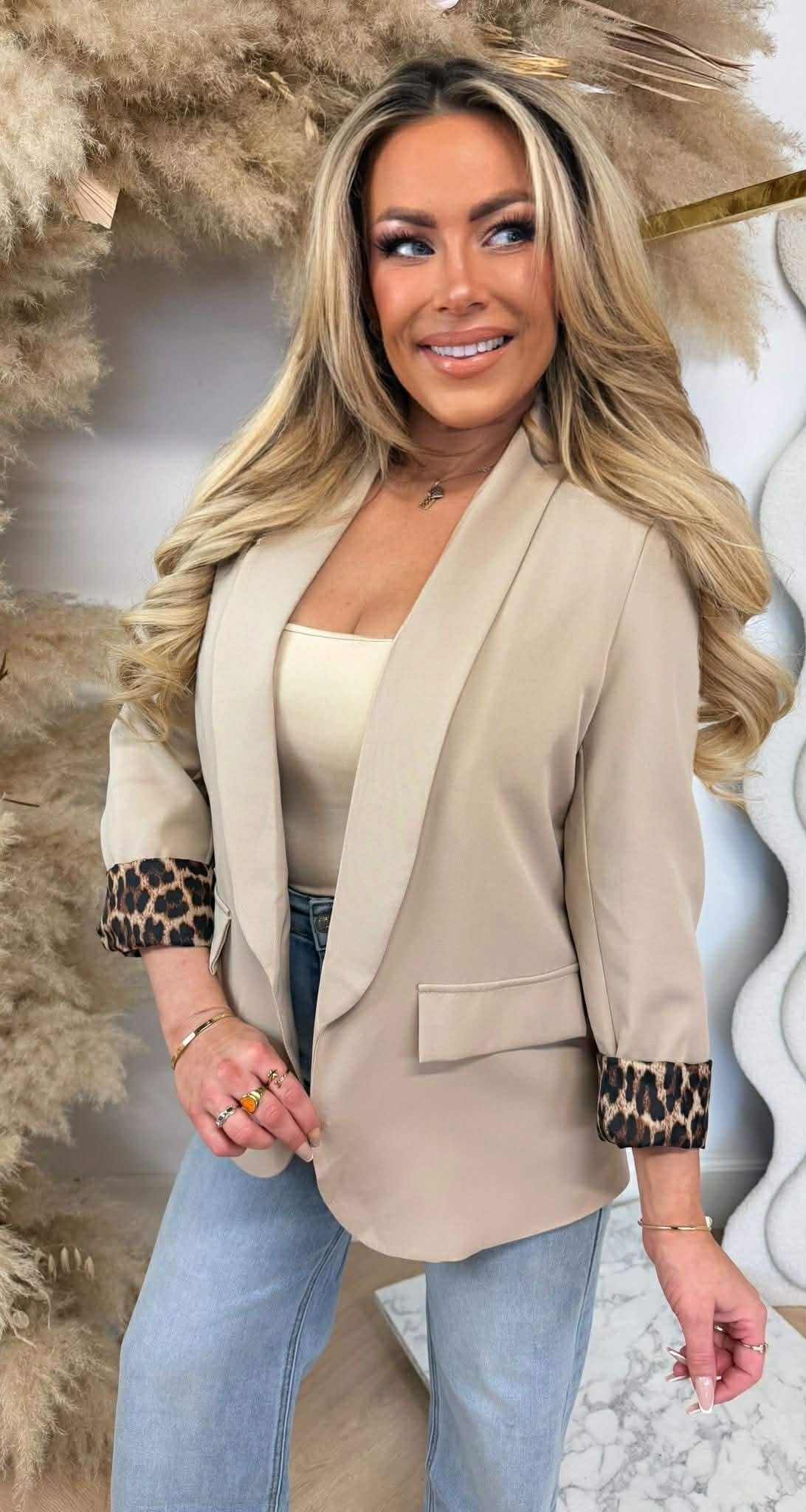 LEO UMSCHLAG BLAZER BEIGE
