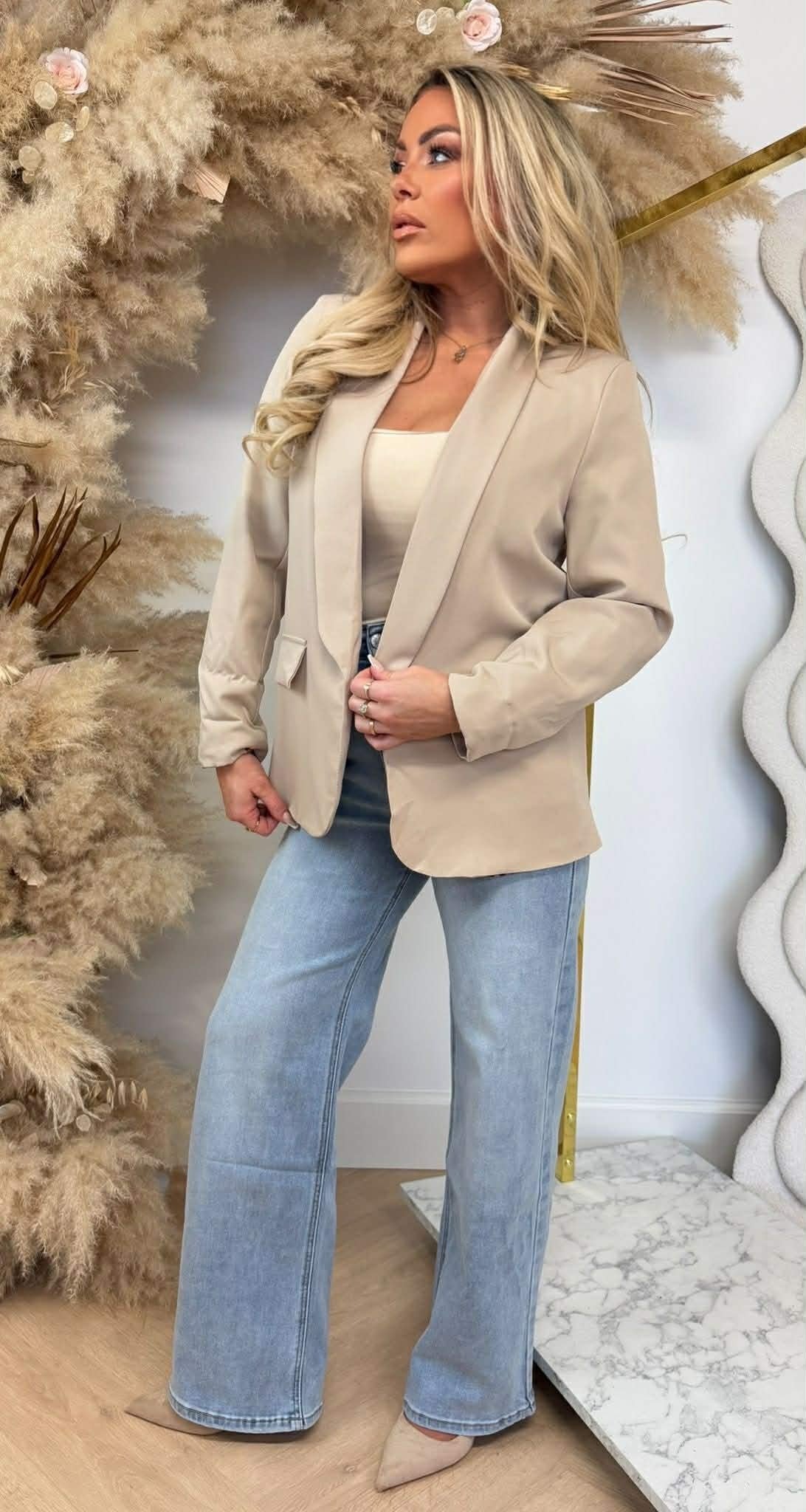 LEO UMSCHLAG BLAZER BEIGE