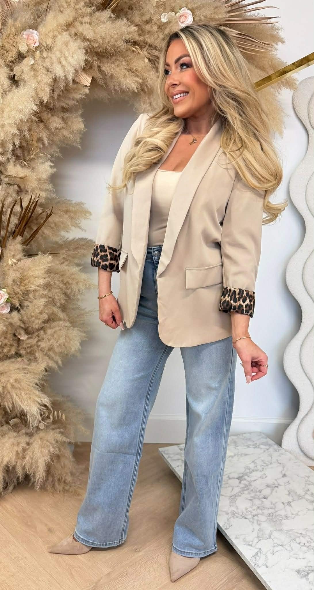 LEO UMSCHLAG BLAZER BEIGE
