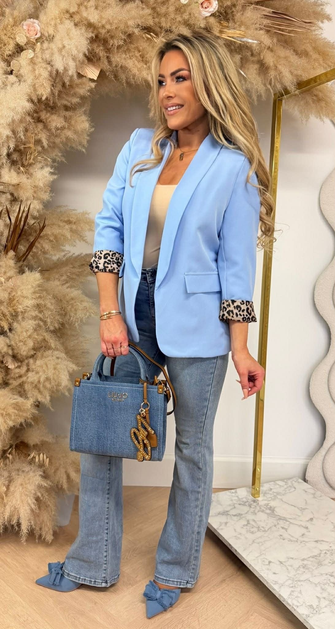 LEO COUVERTURE BLAZER GLACEBLEU