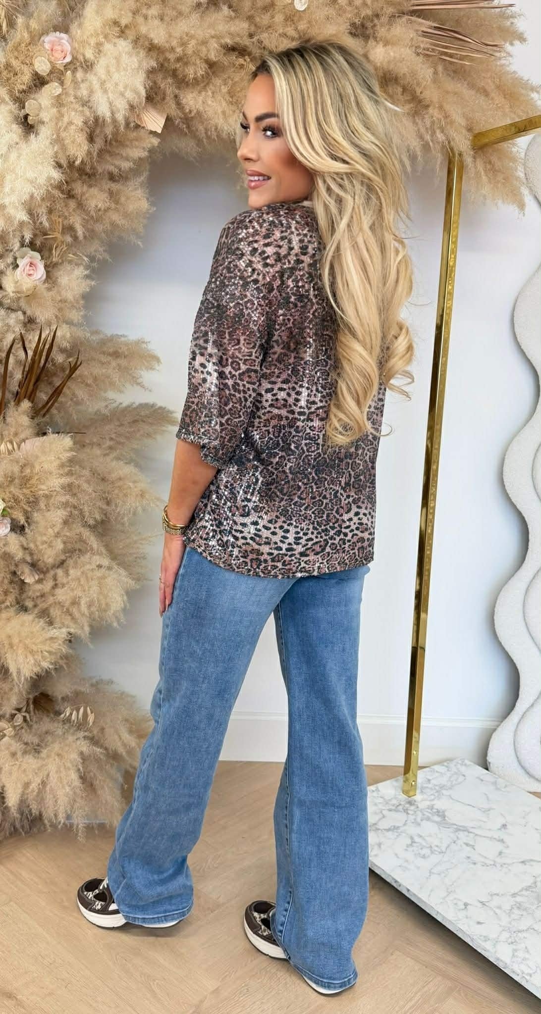 LEO SEQUIN LA SHIRTS BLUE