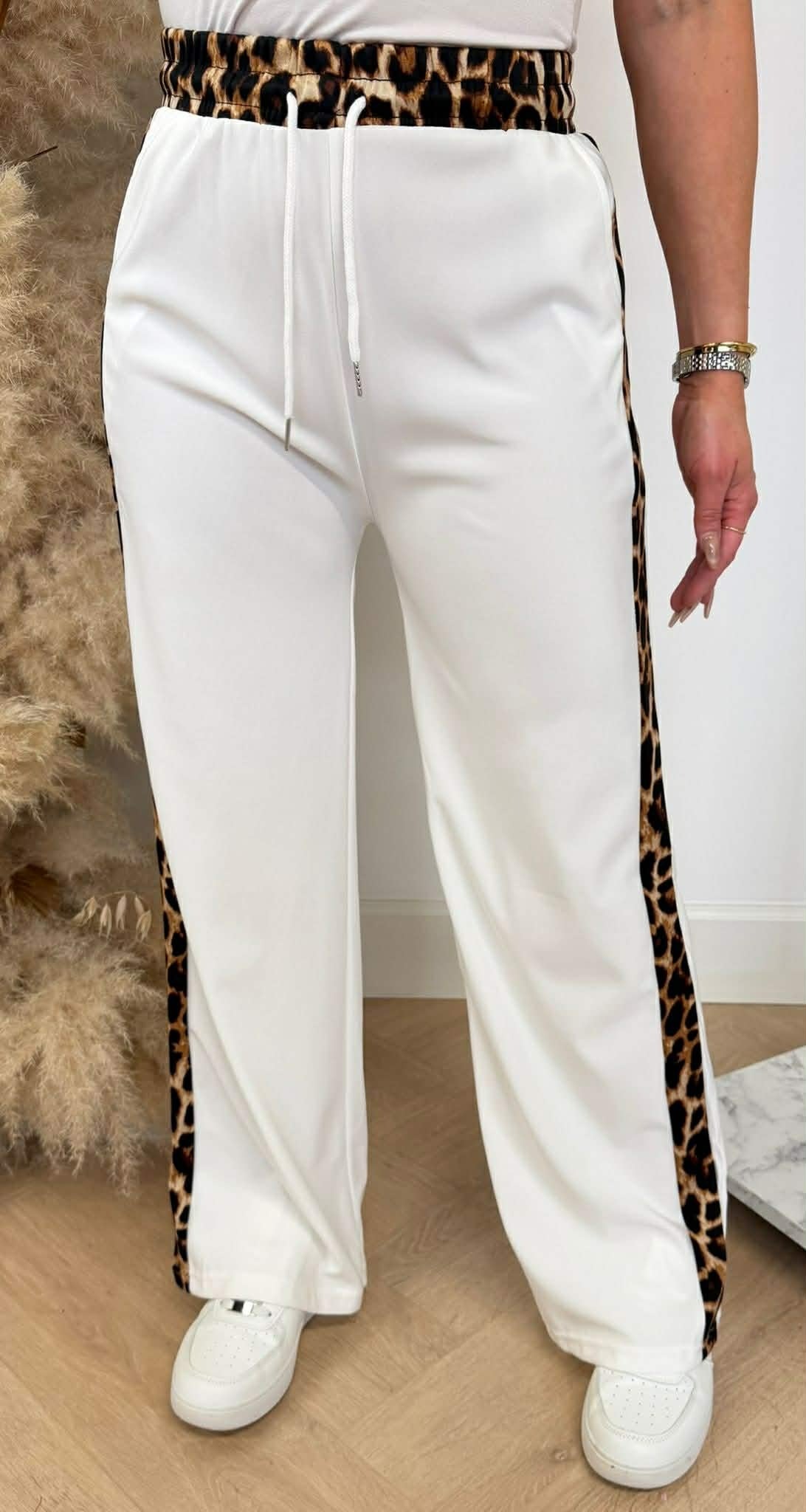 LEOPARD-STREIFENHOSE 1436 OFFWHITE