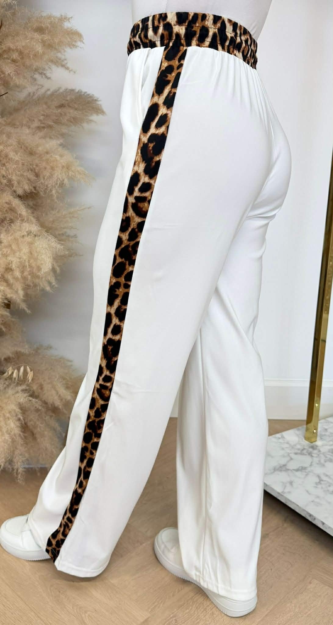 LEOPARD-STREIFENHOSE 1436 OFFWHITE
