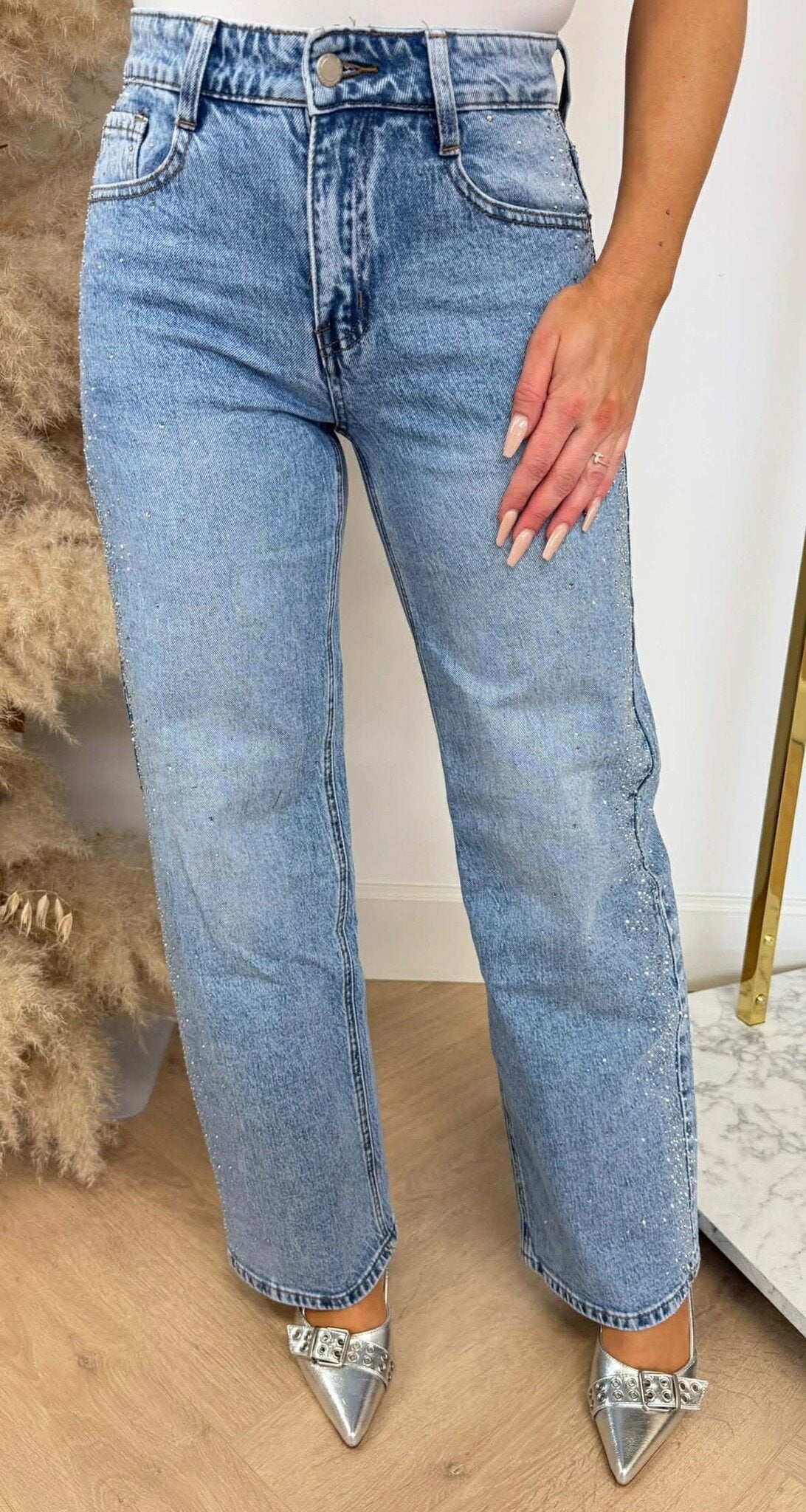 LEVI GLITTER WIDE LEG JEANS 66338 DENIMBLUE