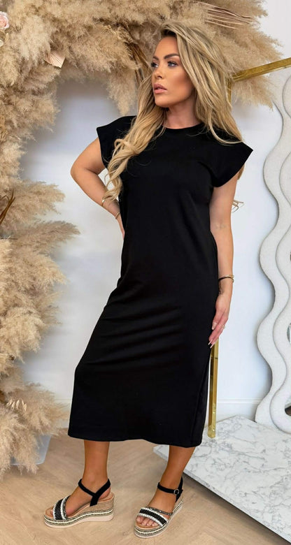 LINDSAY LONG DRESS BLACK