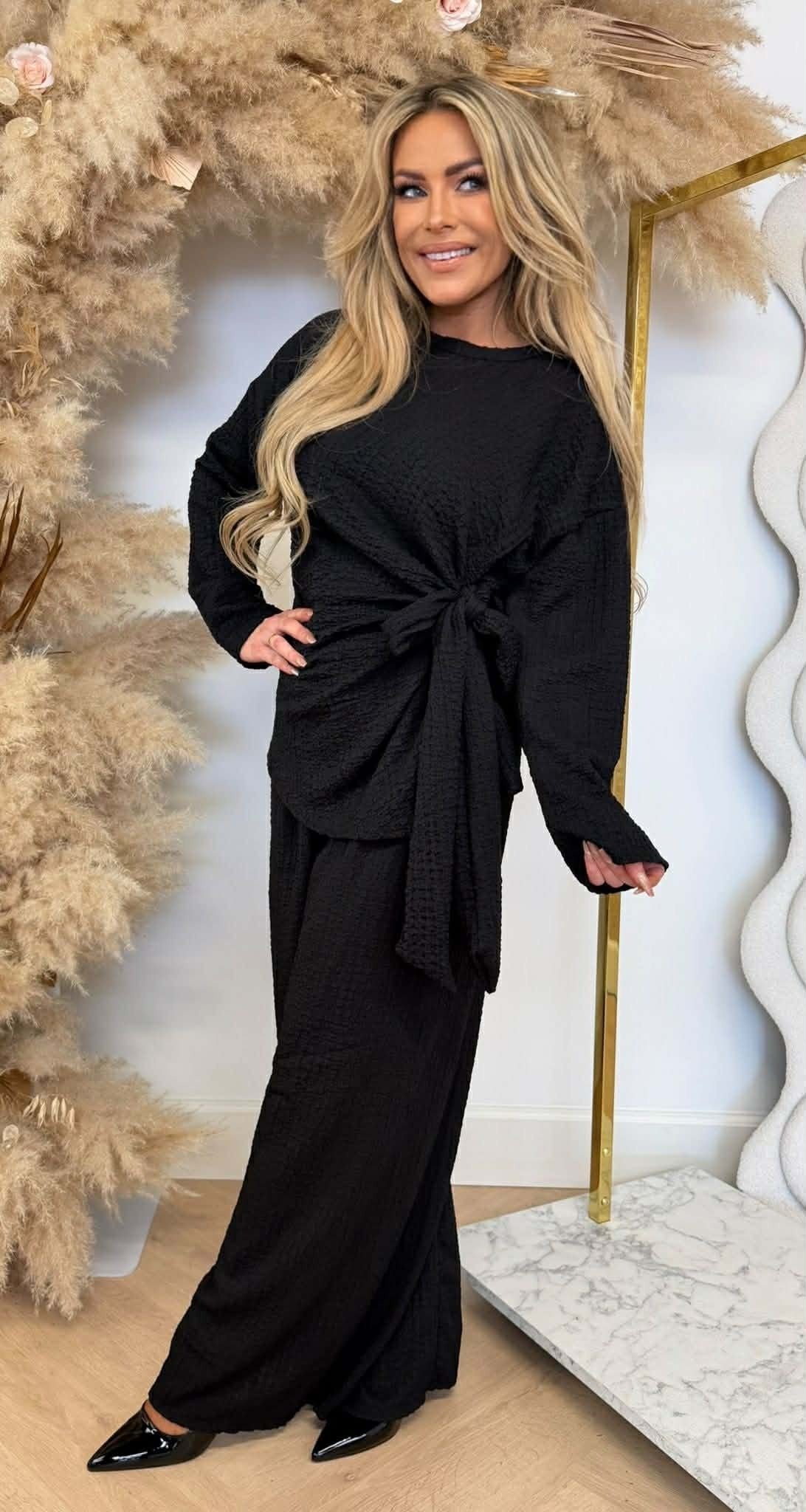 LIZA KNOOP SET BLACK