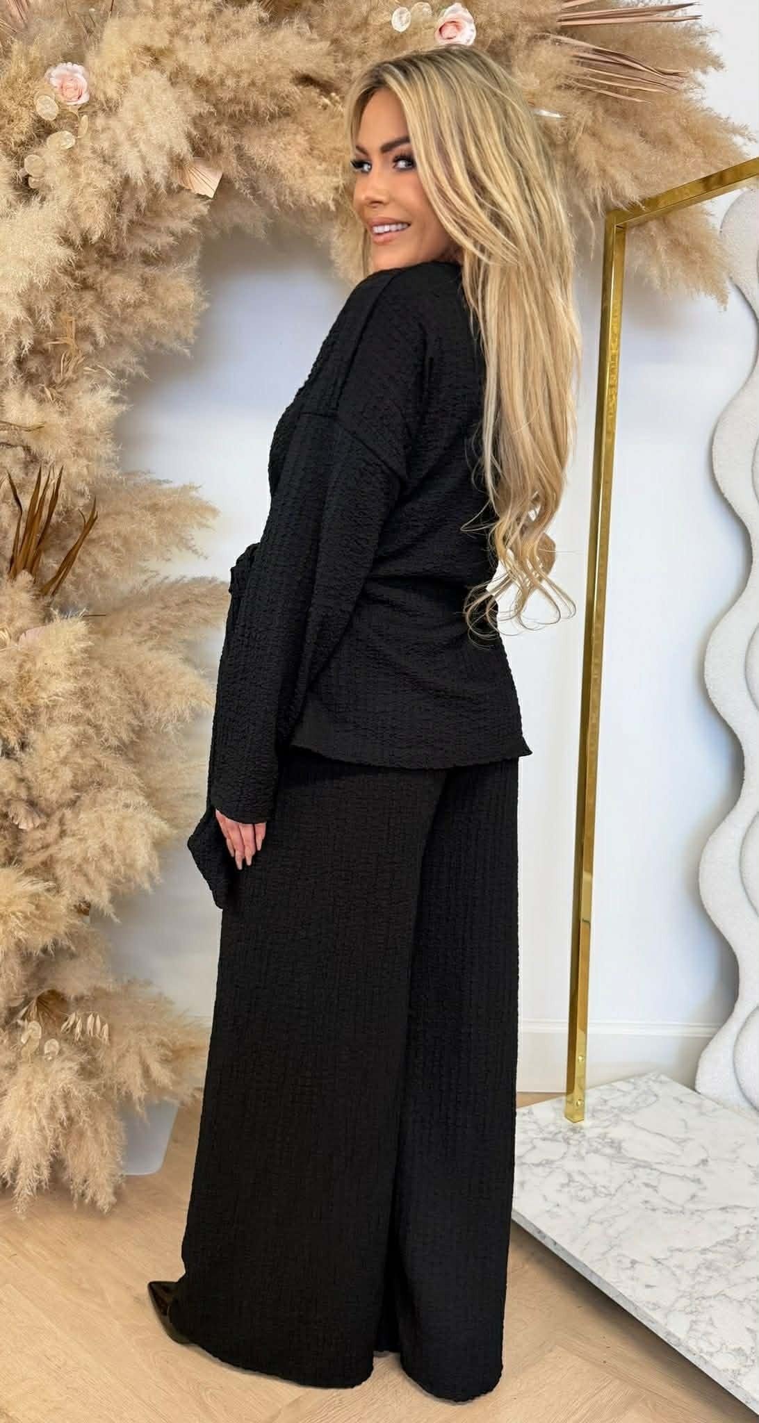 LIZA KNOOP SET BLACK