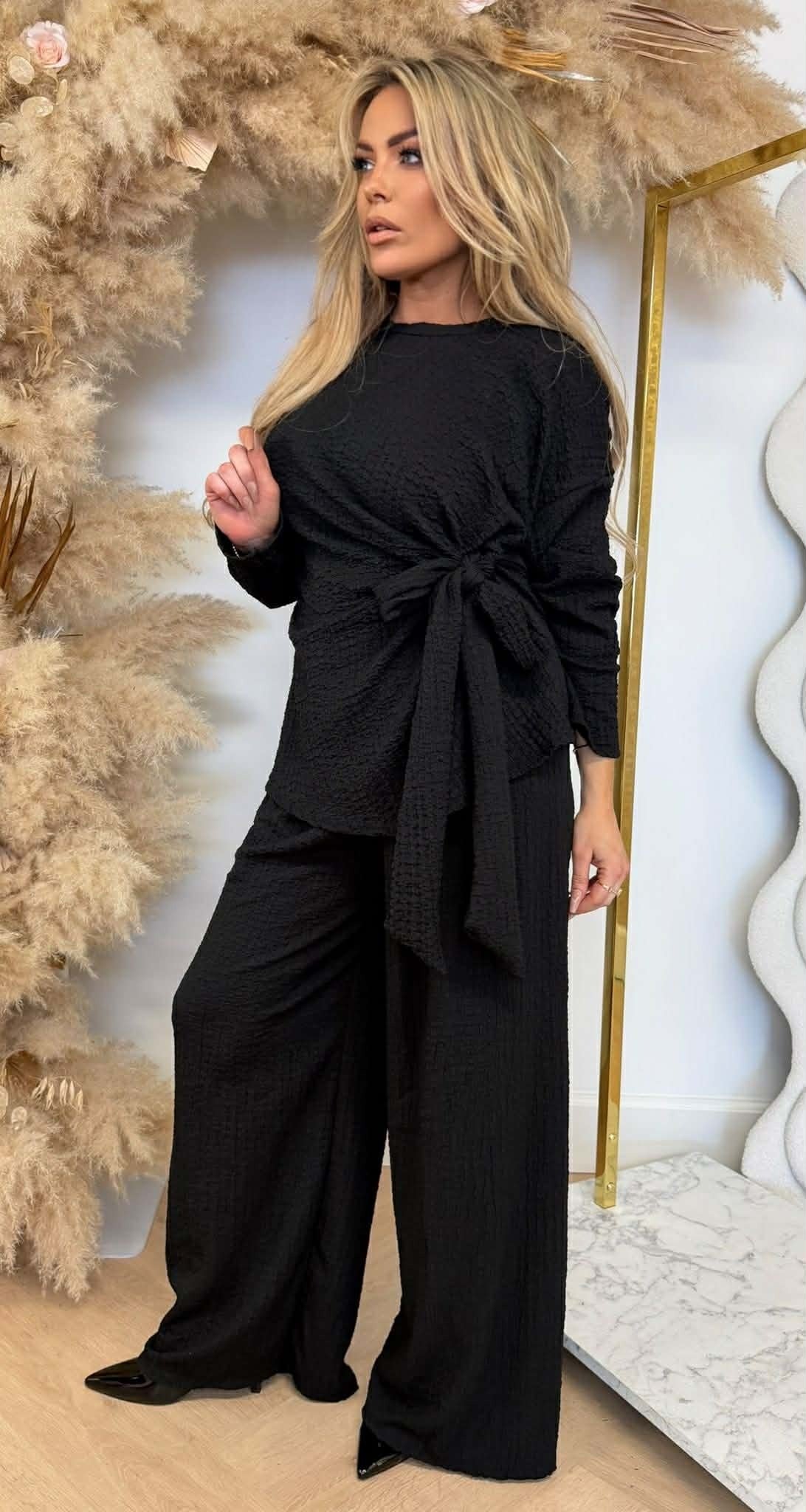 LIZA KNOOP SET BLACK