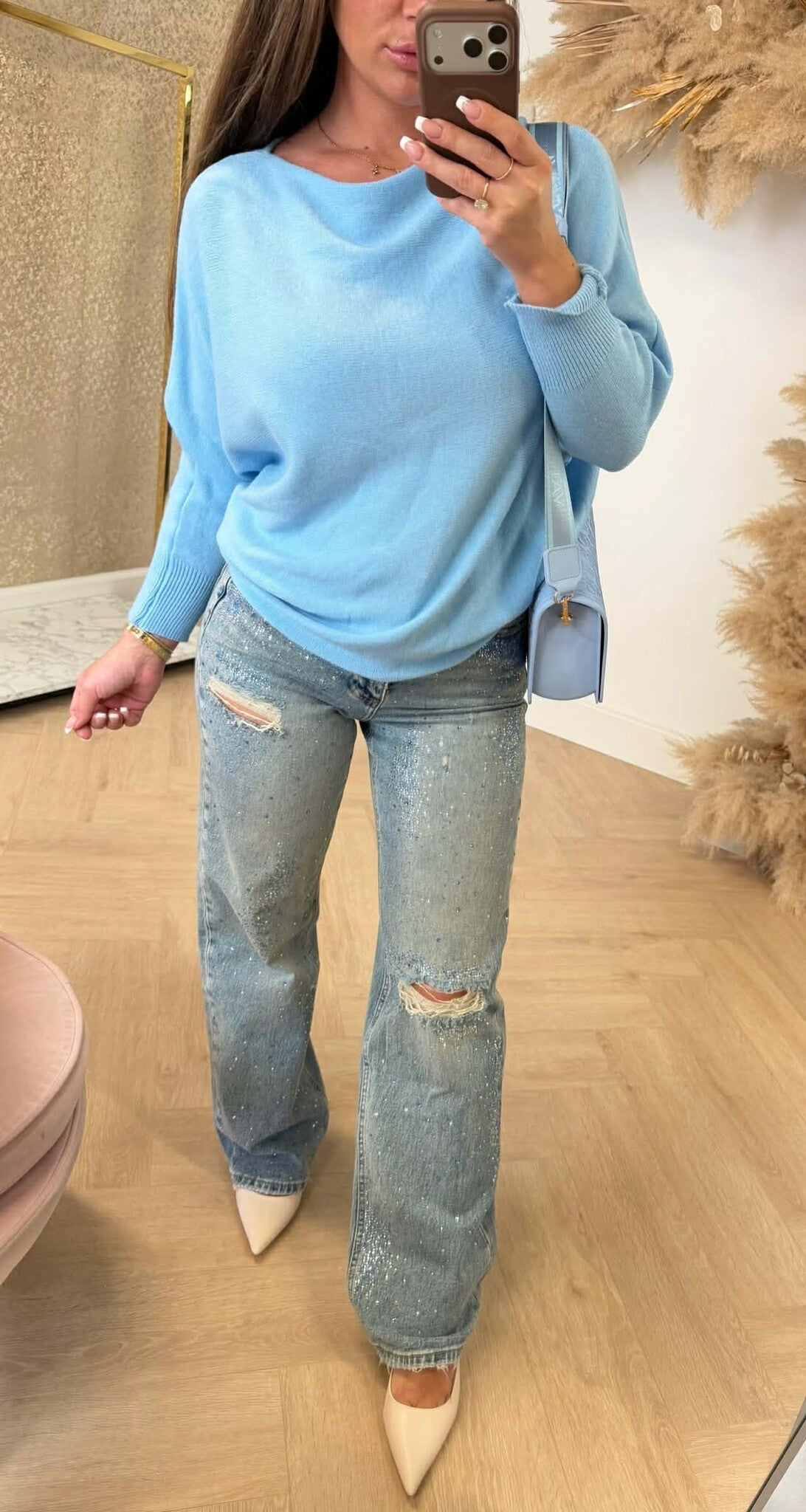 LAURA SOFT TOUCH TOP EISBLAU
