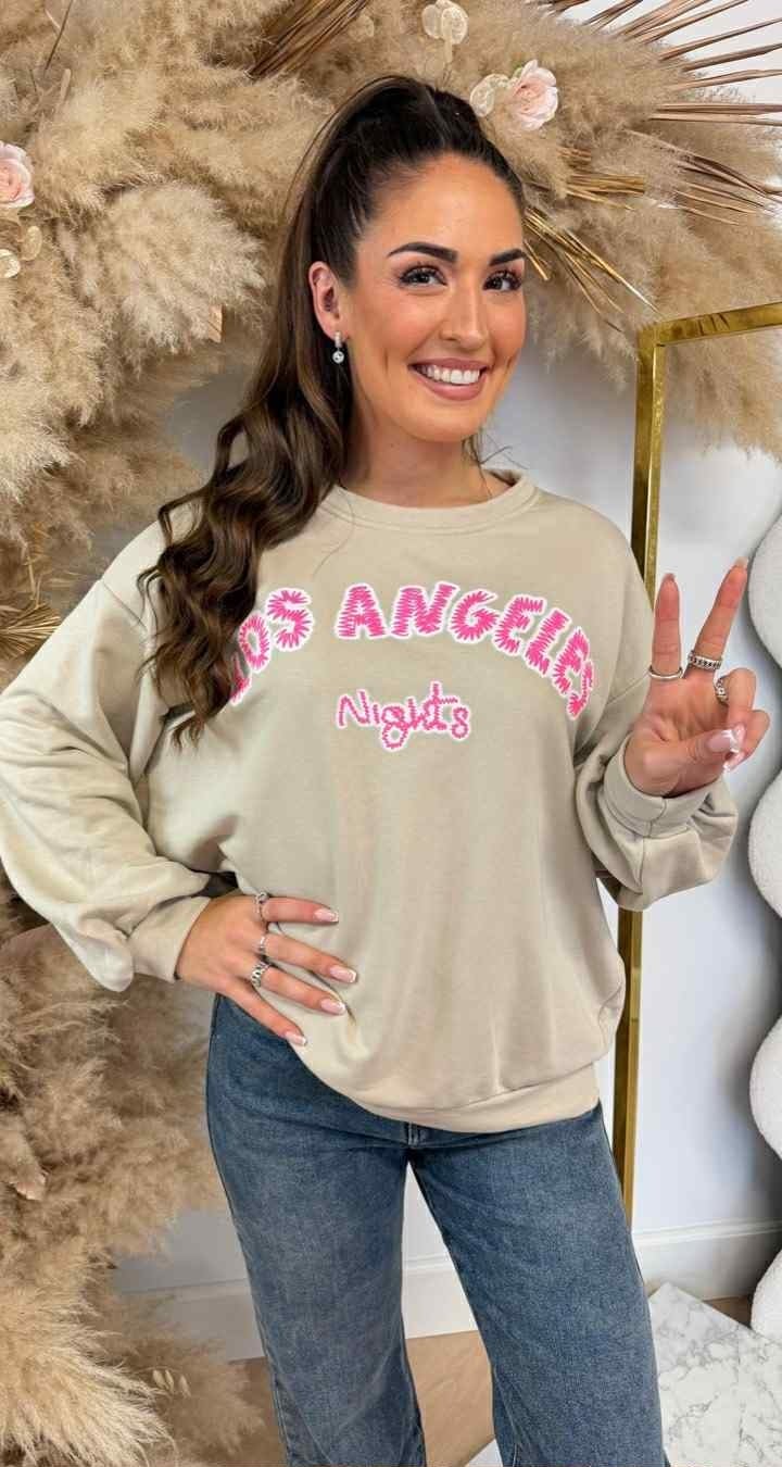 LOS ANGELES NIGHTS SWEAT 801812 BEIGE