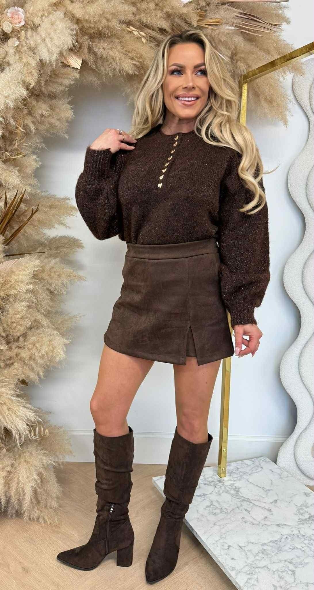 LOVELY HERZCHEN SWEAT 8166 COFFEE