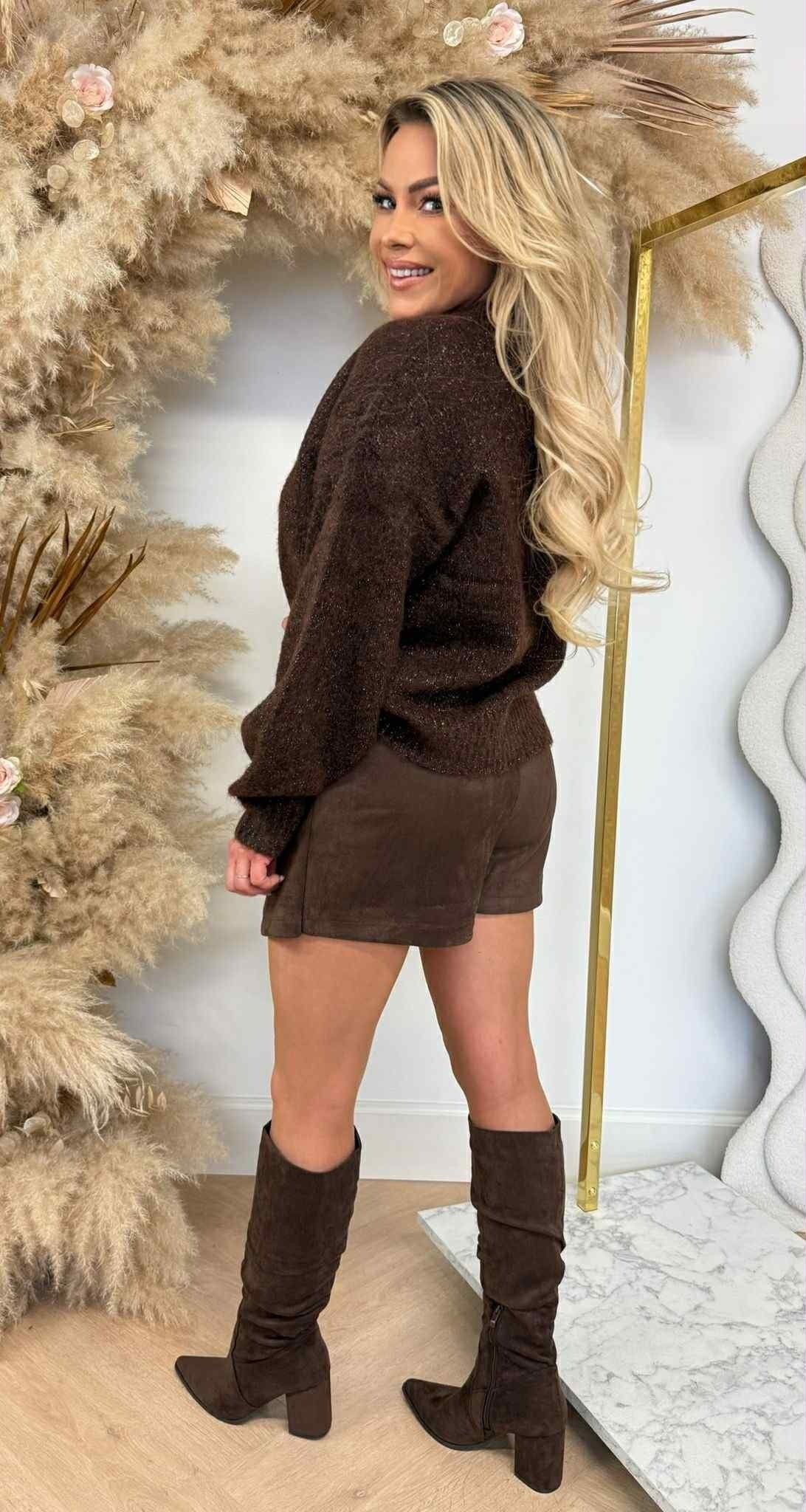 LOVELY HERZCHEN SWEAT 8166 COFFEE