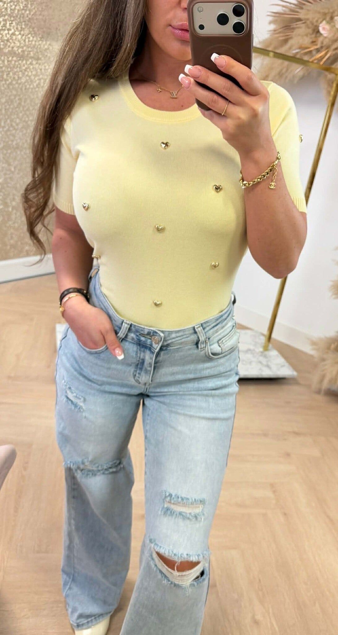 LOVY KNITTED TEE 9379 YELLOW