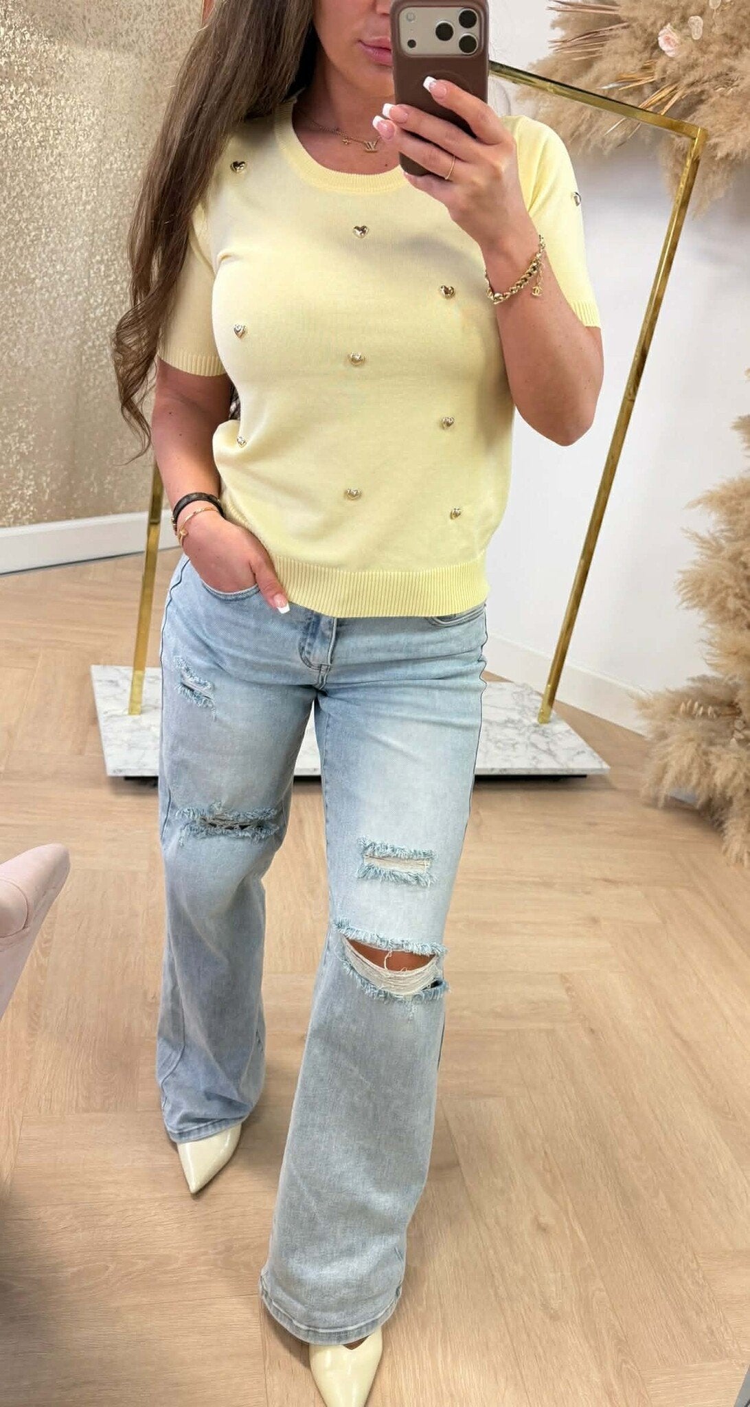 LOVY KNITTED TEE 9379 YELLOW