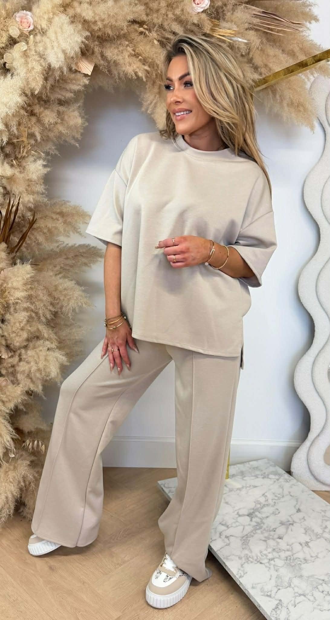 LUCA SPLIT 2-TEILIGES SET BEIGE