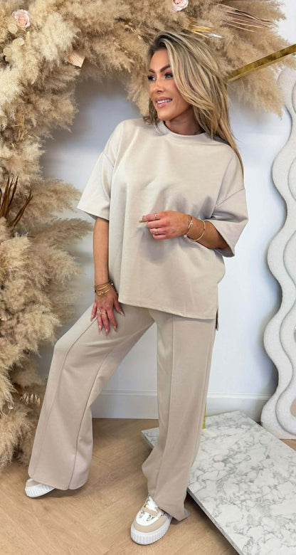 LUCA SPLIT 2-TEILIGES SET BEIGE