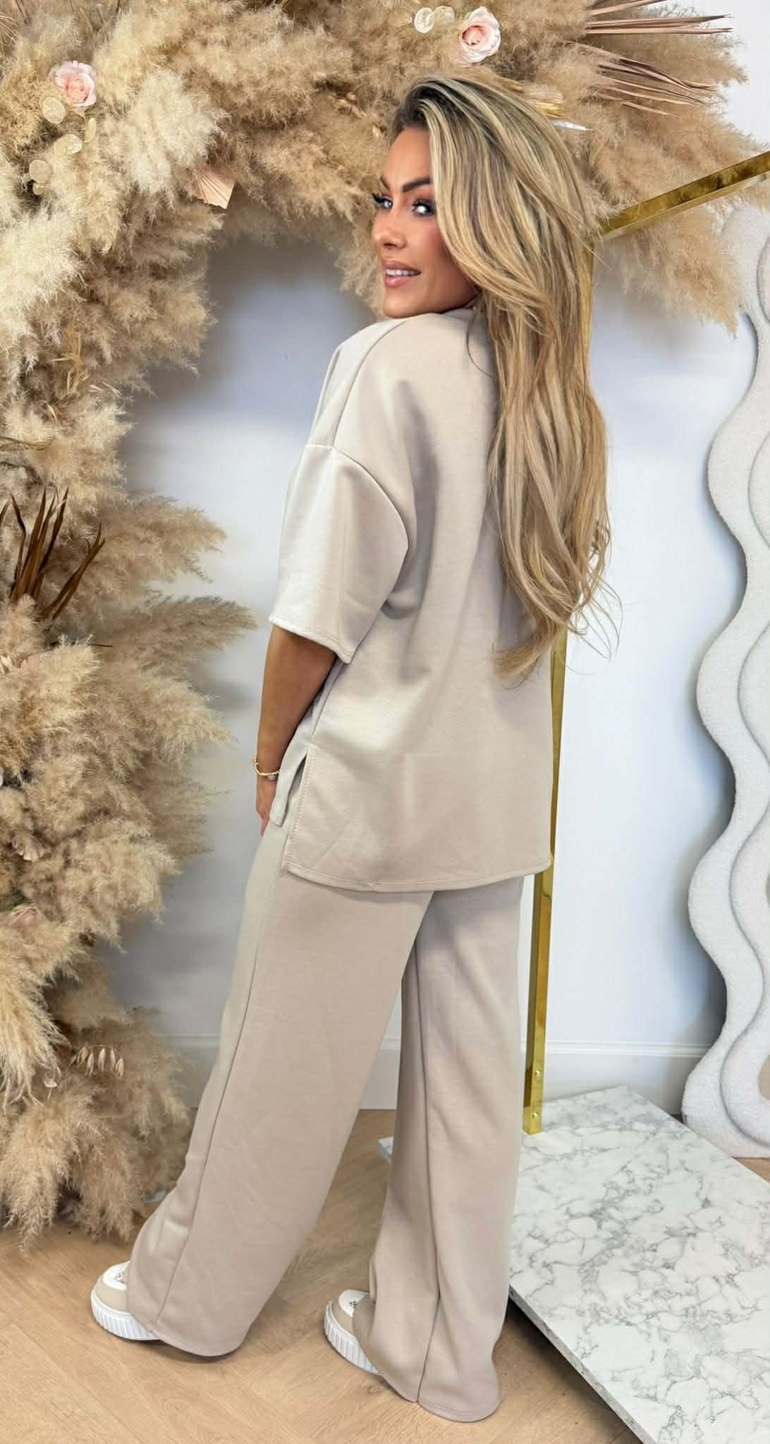 LUCA SPLIT 2-TEILIGES SET BEIGE