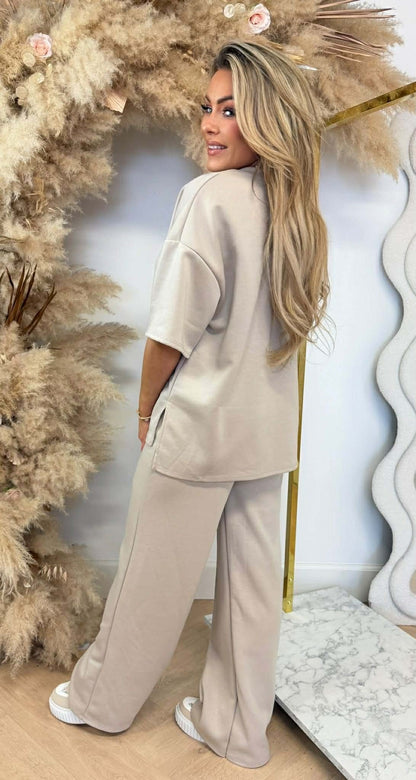 LUCA SPLIT 2-TEILIGES SET BEIGE