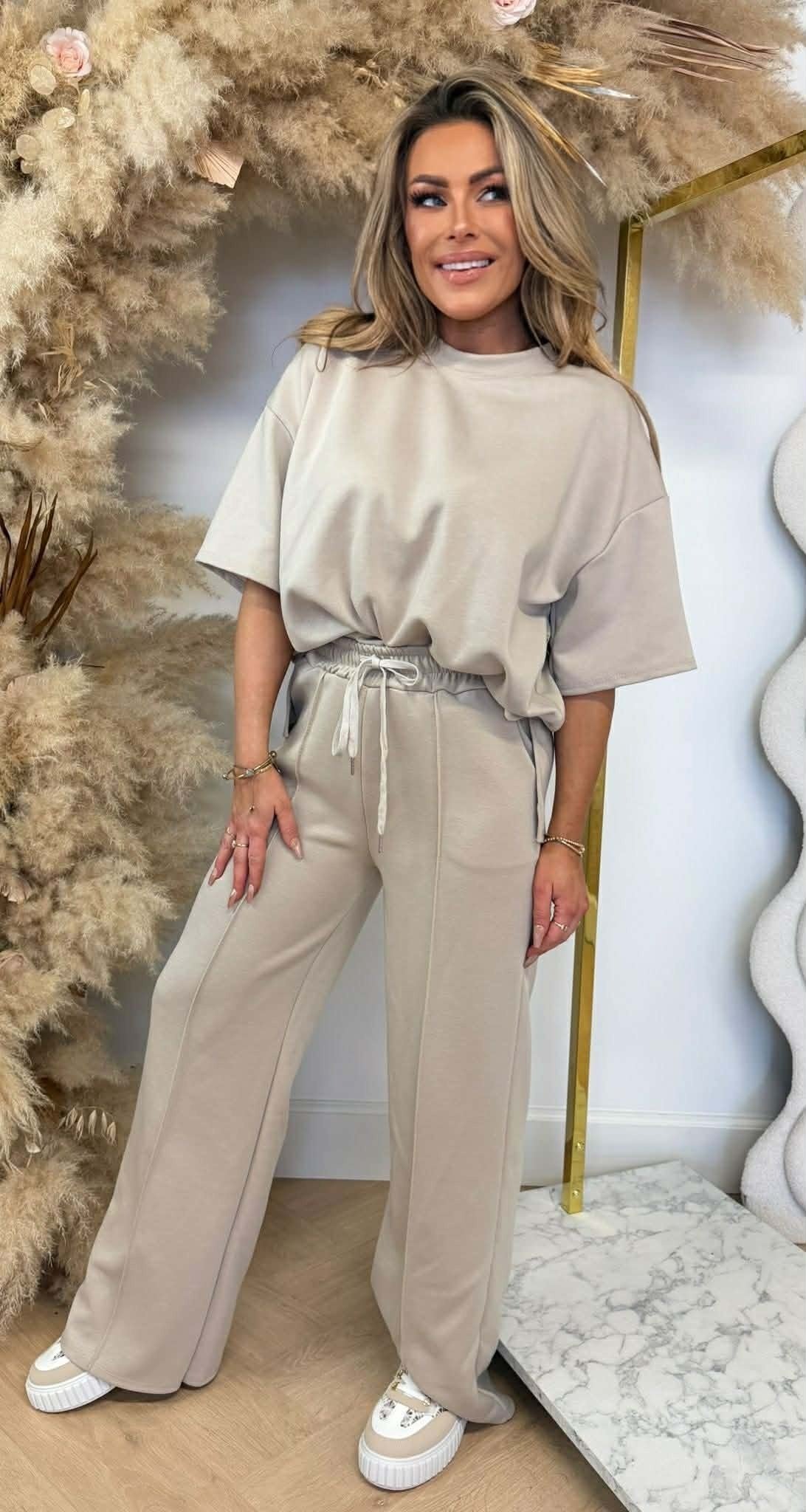 LUCA SPLIT 2-TEILIGES SET BEIGE