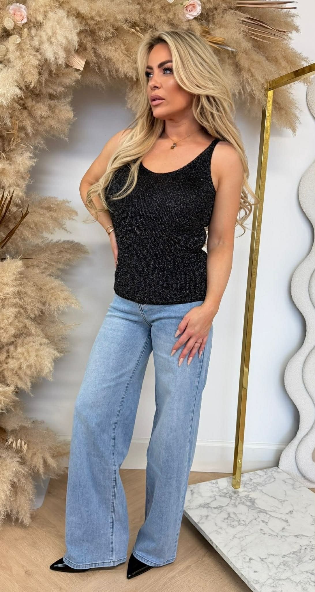 LUREX V TOP BLACK