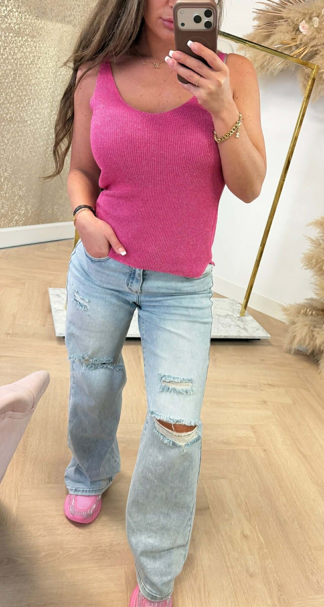LUREX V TOP FUCHSIA