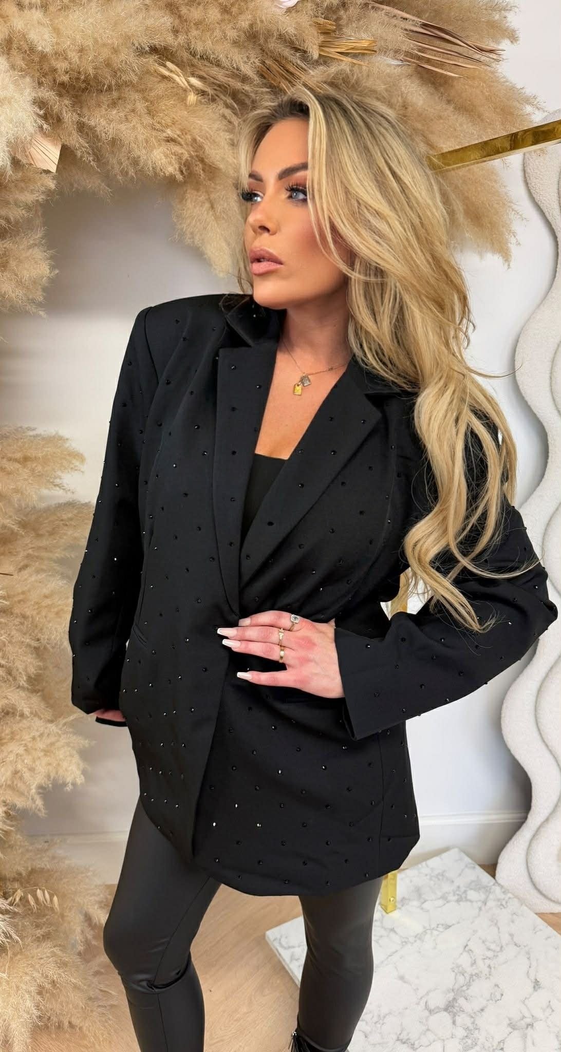 LUXURY DIAMOND BLAZER L033 SCHWARZ