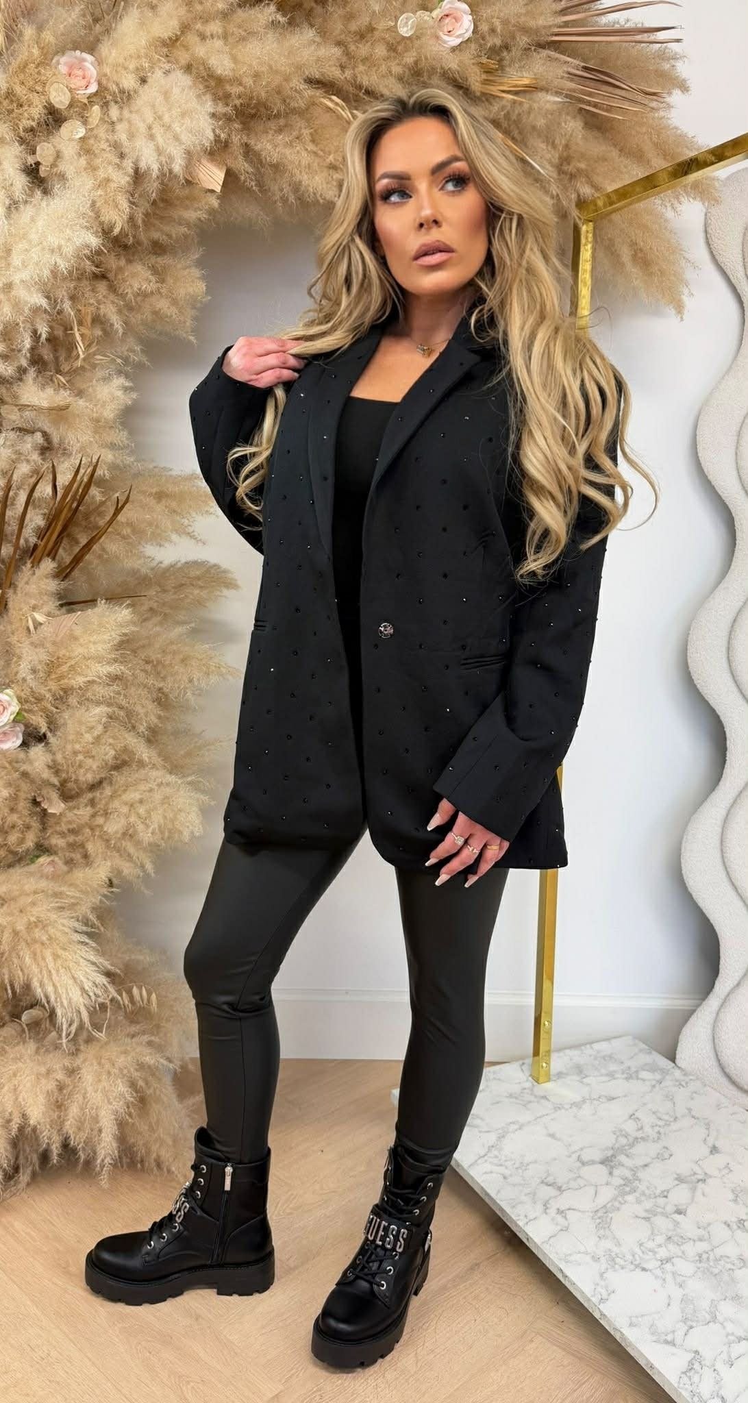 LUXURY DIAMOND BLAZER L033 SCHWARZ