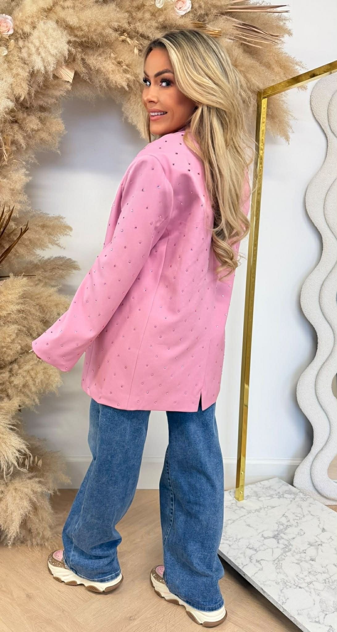 LUXURY DIAMOND BLAZER L033 PINK