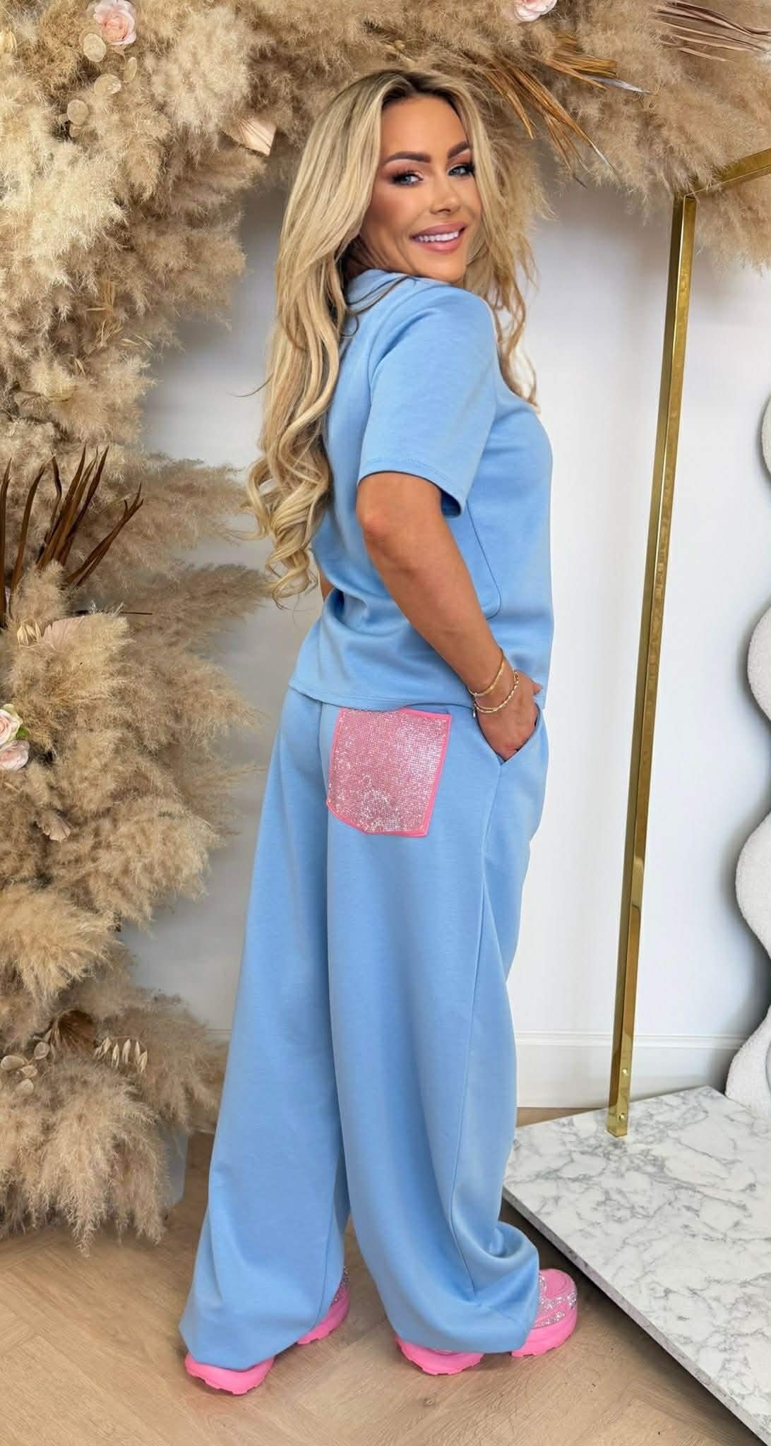 MARLY SPARKLE POCKET SET BLUE