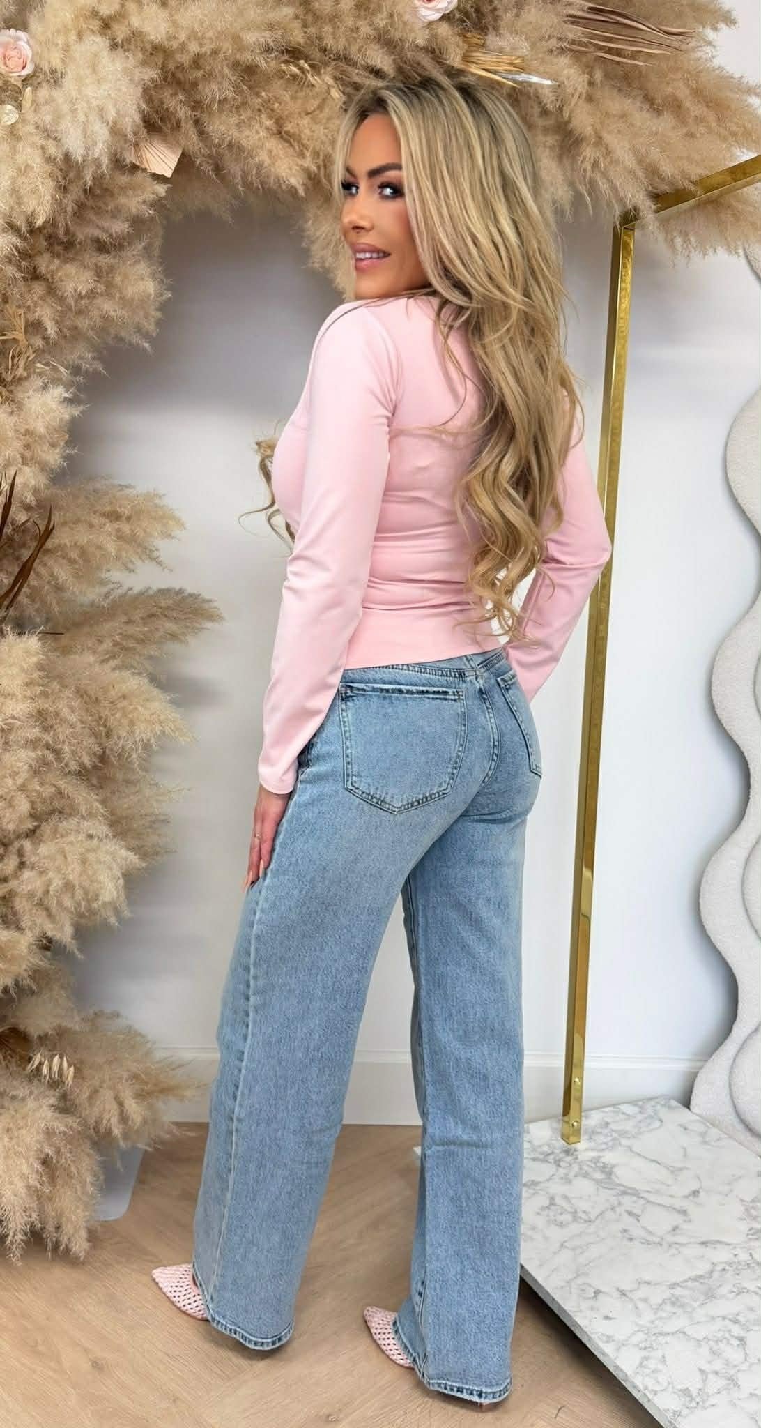 MAYE HAUT MANCHES LONGUES ROSE PÂLE