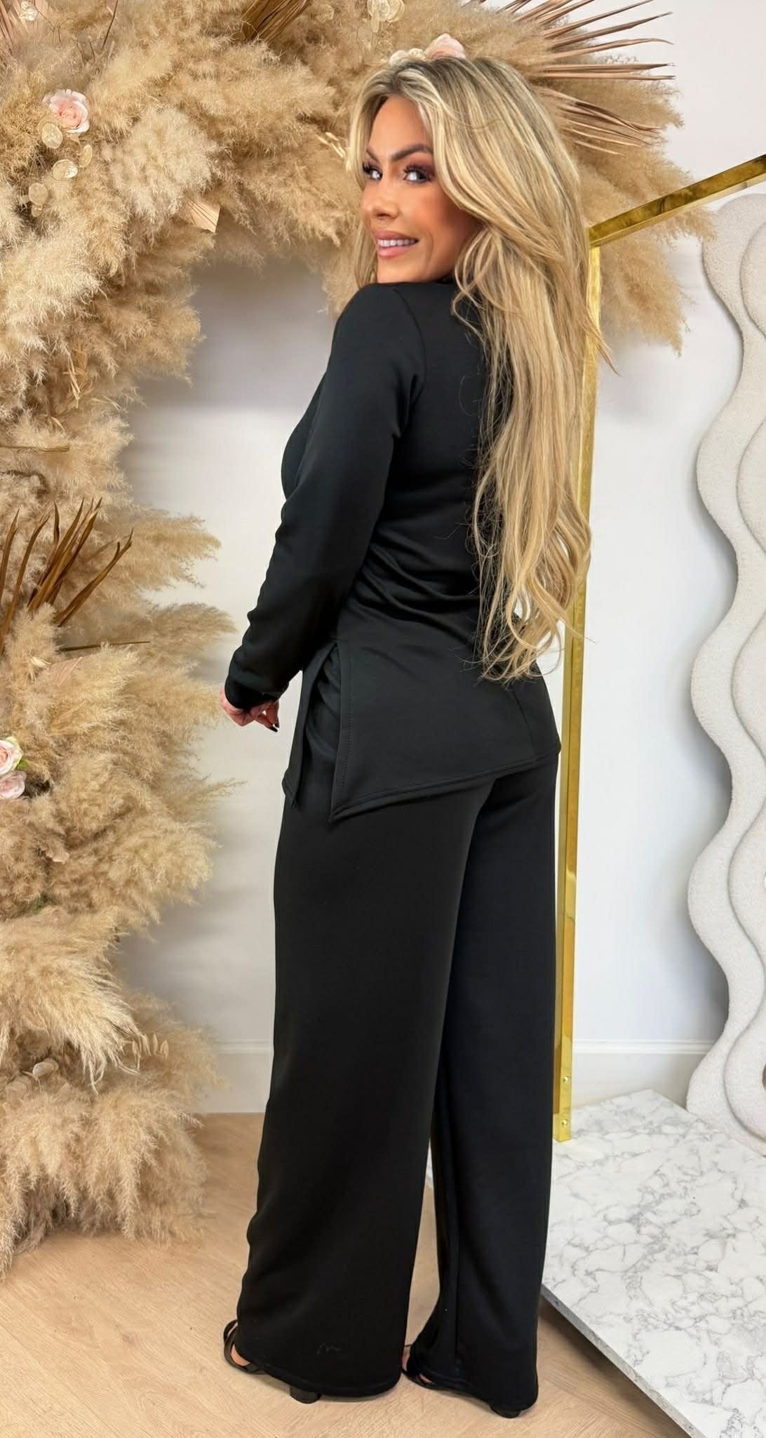 MEGHAN COMFY STRAIGHT SET SCHWARZ