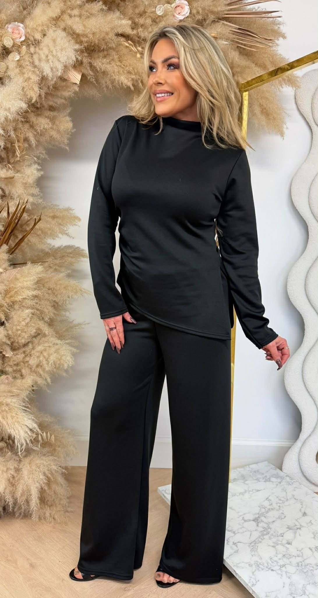 MEGHAN COMFY STRAIGHT SET SCHWARZ