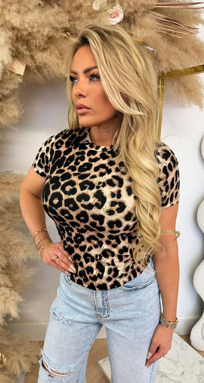 TEE-SHIRT MIA LEOPARD BEIGE