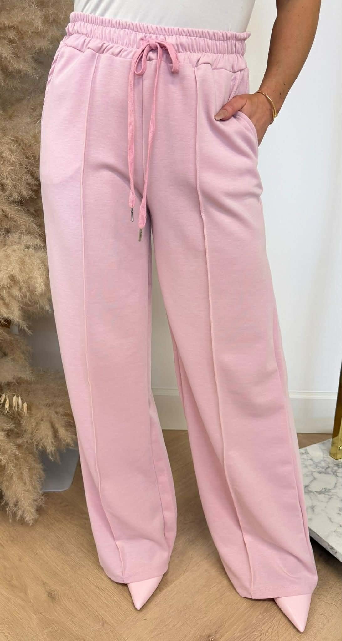 MICHELLE SOFT STRAIGHT LEG PANTS LIGHTPINK