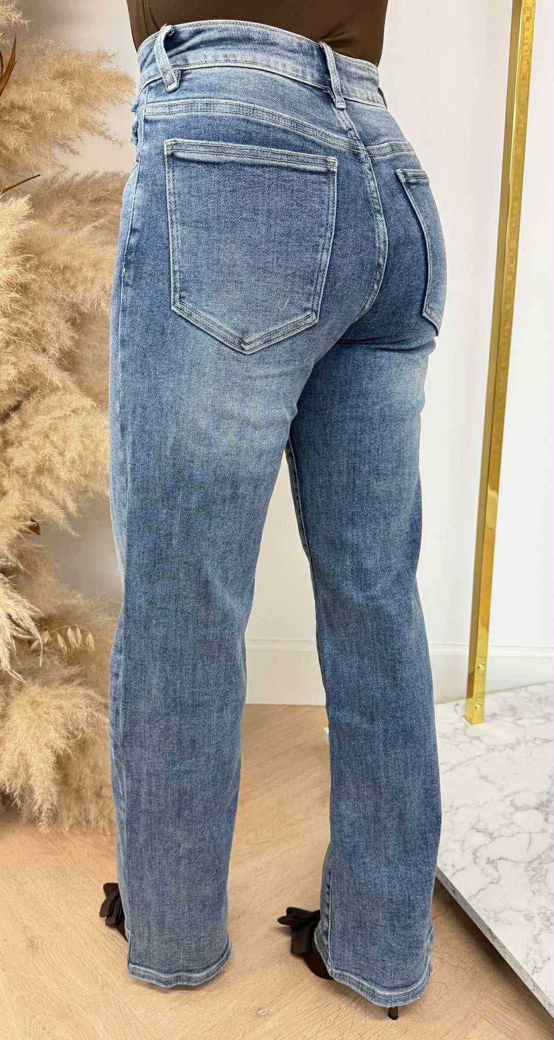 MID RISE WIDE LEG JEANS 6320-12 DENIMBLUE