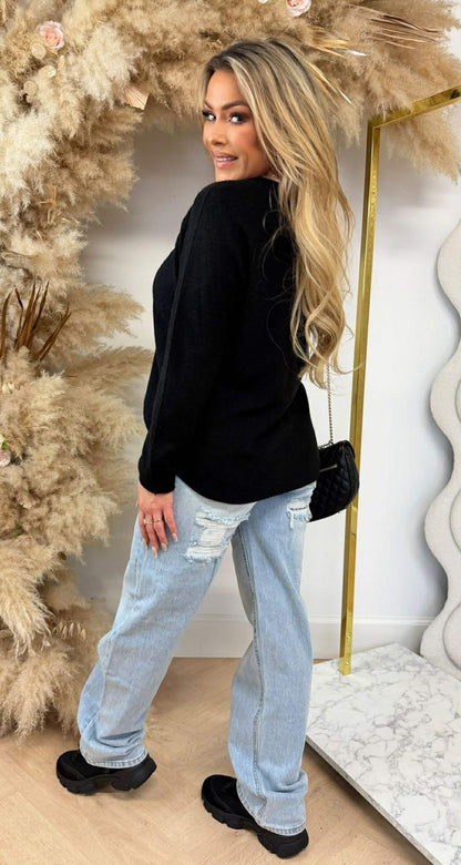 MINDY SOFT V TOP BLACK