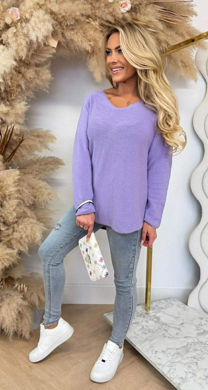 MINDY SOFT V TOP LILA