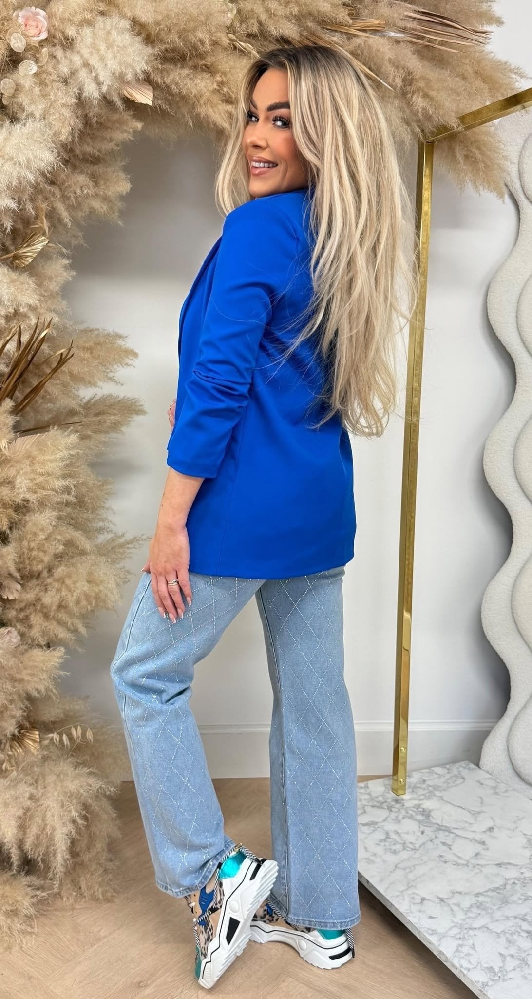 MUSTHAVE CROPPED MOUW BLAZER KOBALT