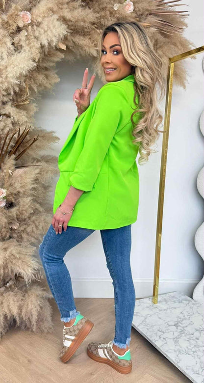 MUSTHAVE CROPPED ÄRMEL BLAZER LIME