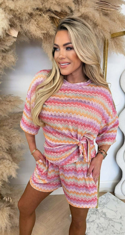 NEW KNOOP LUREX SET PINK