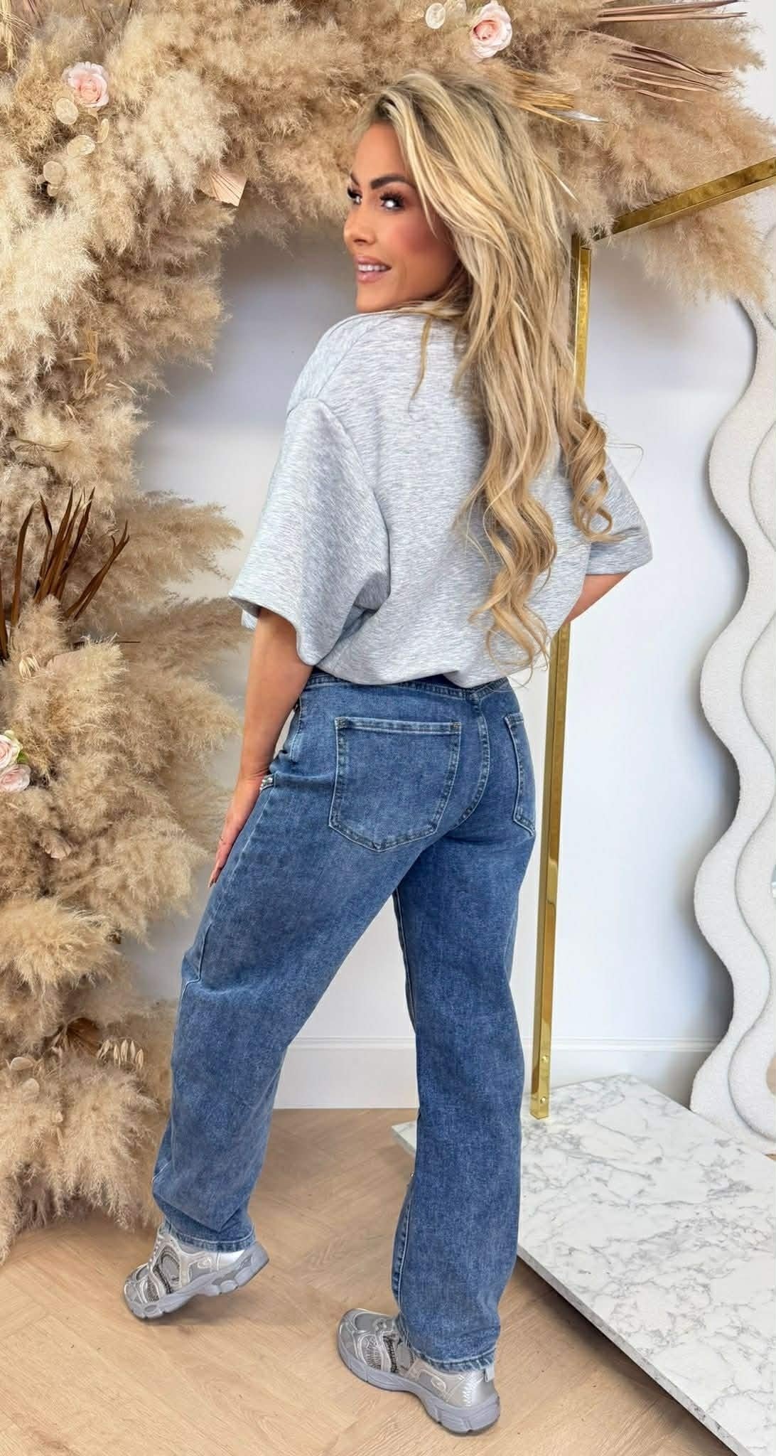 NEW YORK CROPPED SHIRT GRAU