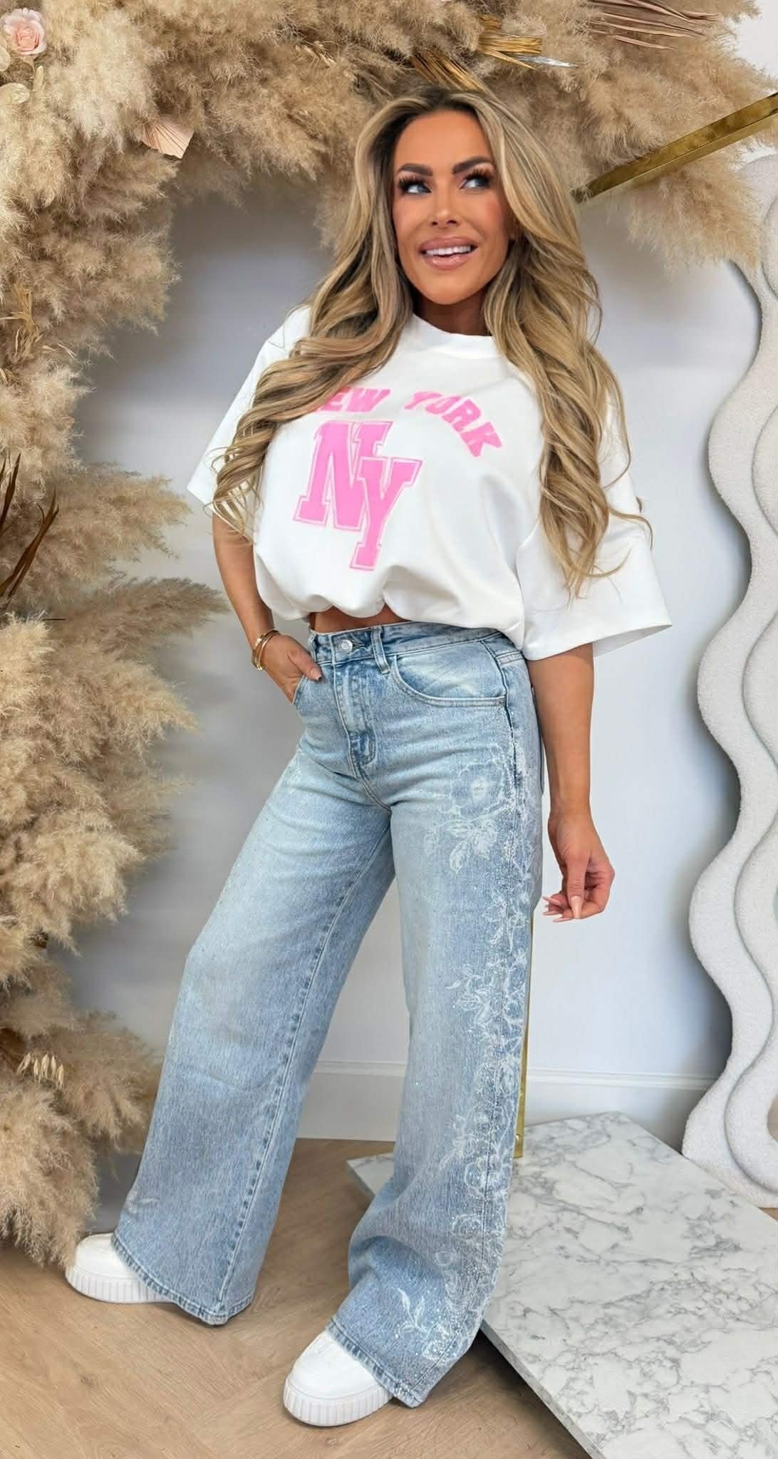 NEW YORK CROPPED SHIRT OFFWHITE