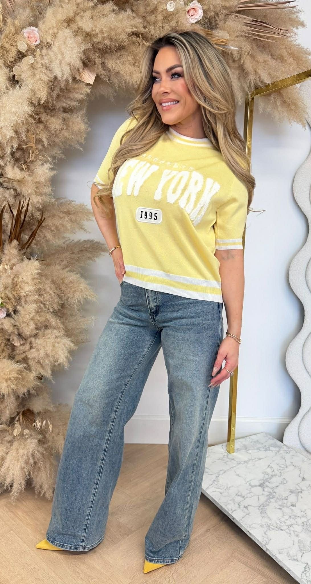NEW YORK KNIT TEE SH629 YELLOW