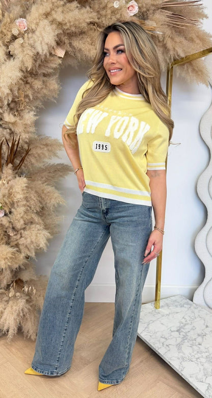 NEW YORK KNIT TEE SH629 YELLOW