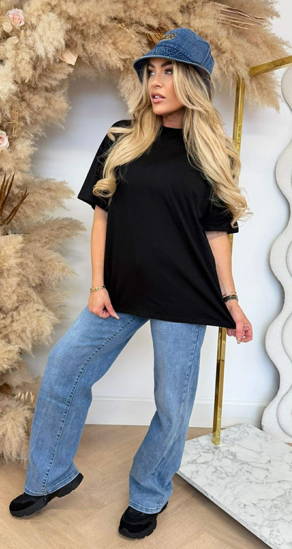 NEW YORK TEDDY TEXT T-SHIRT 7191 SCHWARZ